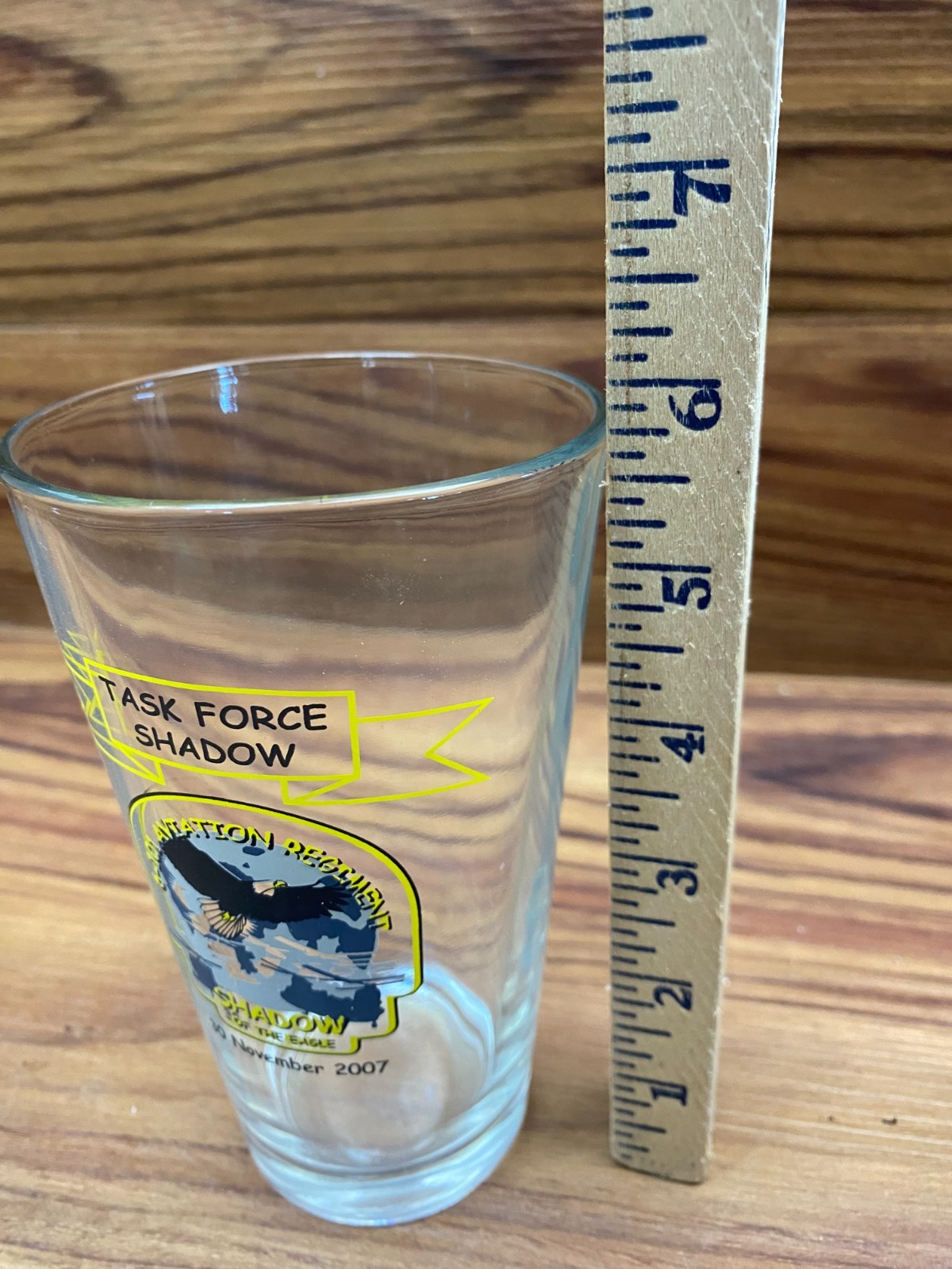 Army Task Force Shadow Eagle 6-101 Aviation Regiment Beer Pint Glass Nov. 2007