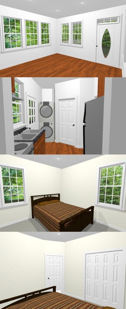 14x32 Tiny House -- 447 sq ft -- PDF FloorPlan -- Model 1R