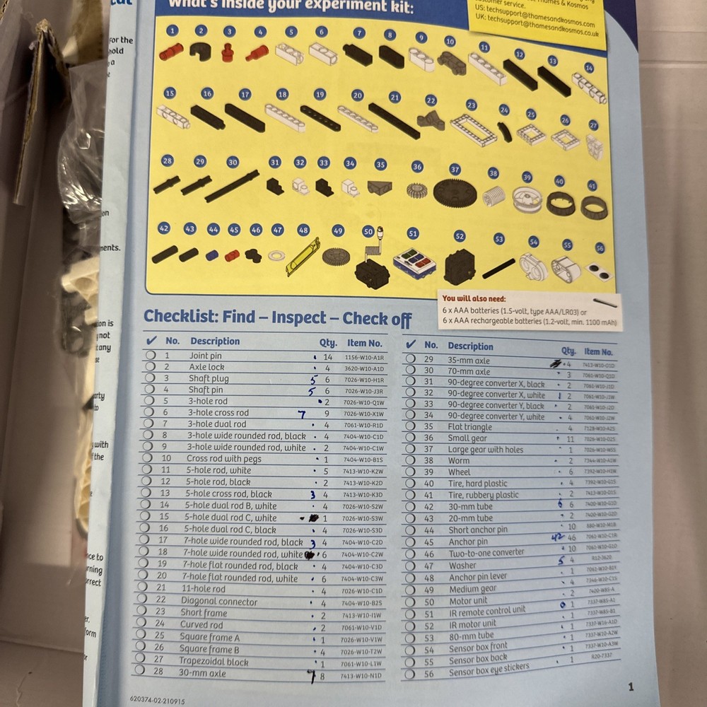 Thames & Kosmos Remote-Control Machines: Space Explorers Incomplete For Parts