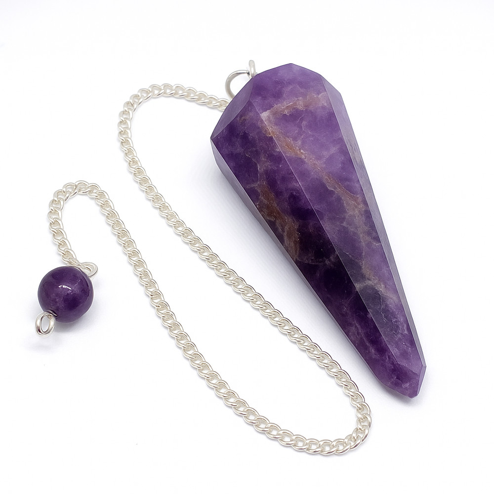 Amethyst Pendulum Point Gem Crystal Quartz Dowsing Dowser Scrying Divination