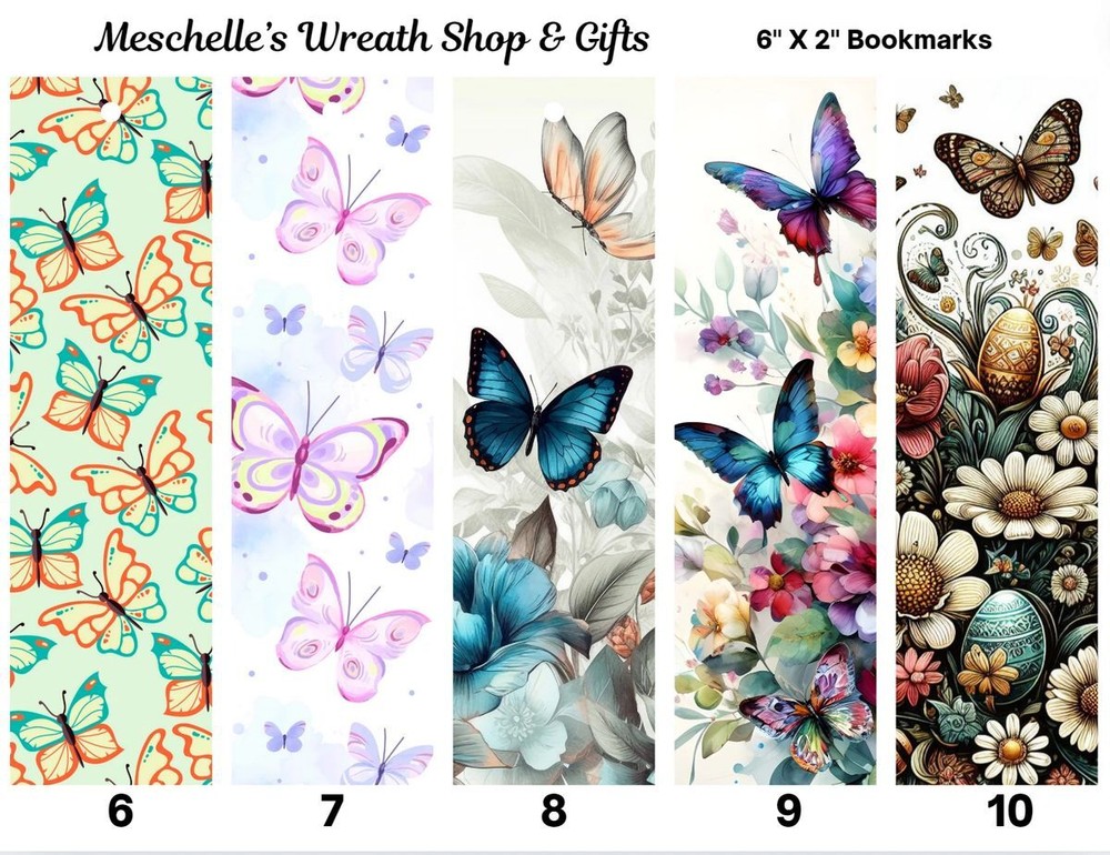 Butterfly Themed Bookmarks