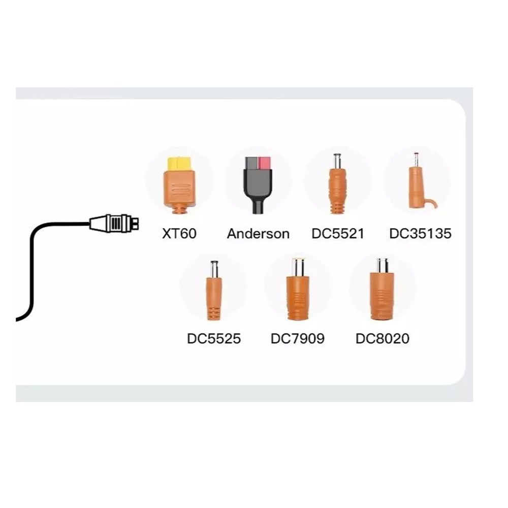 Solar Panel Adapter Cable Universal 7-in-1 Solar Connector for Powerstation