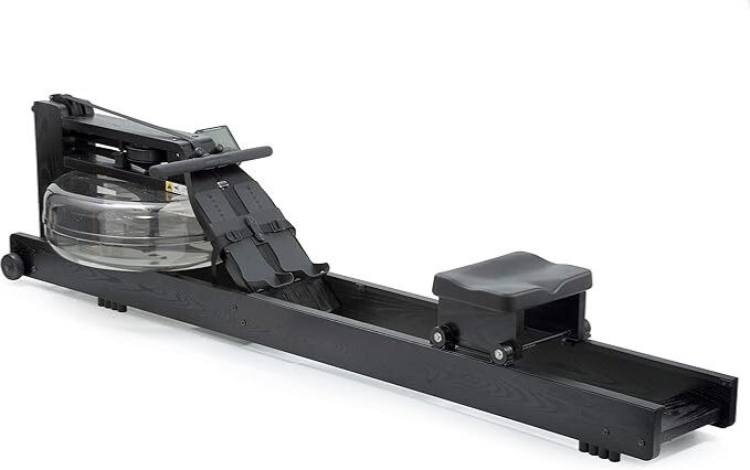 Black Wooden Water Rower Exercise Cardio Strength Training Machine