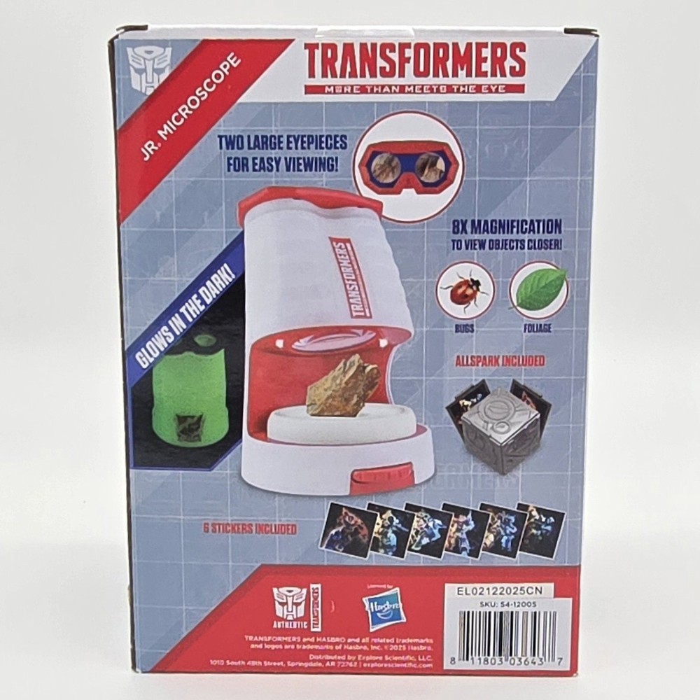 Transformers Jr. Lighted Microscope 8X Magnification New~Sealed