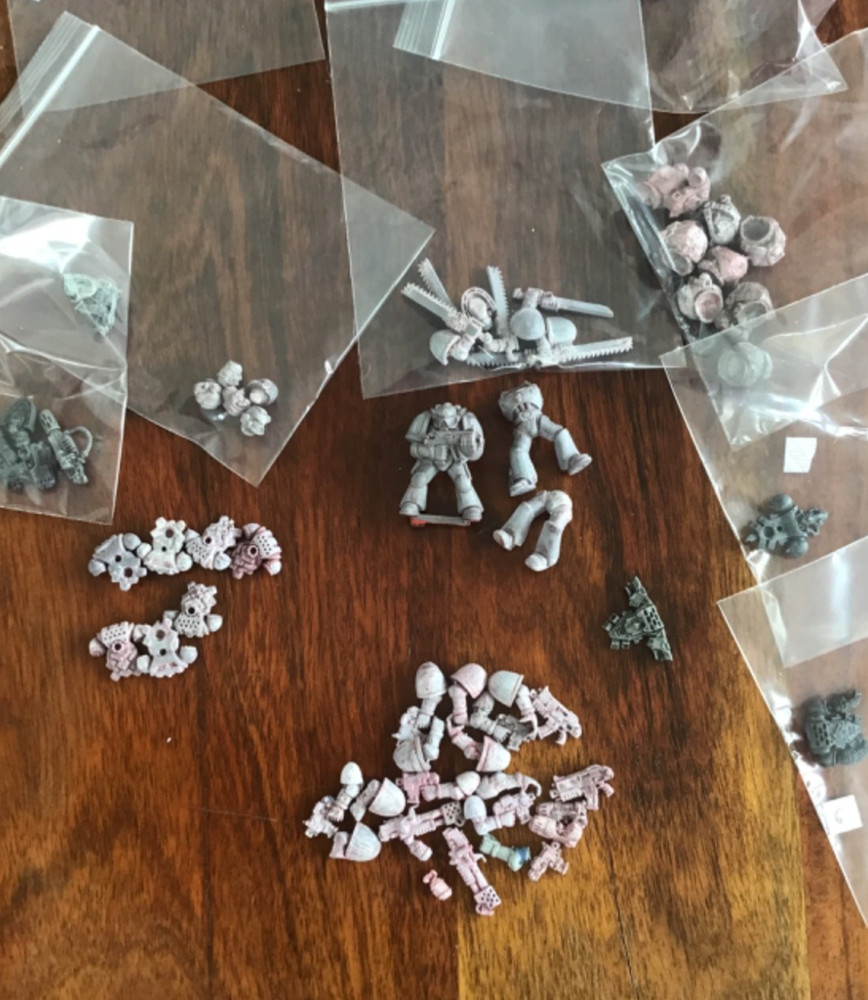 Warhammer 40k Plastic Space Marines & Various Bits, Spares, Parts, Bundle OOP