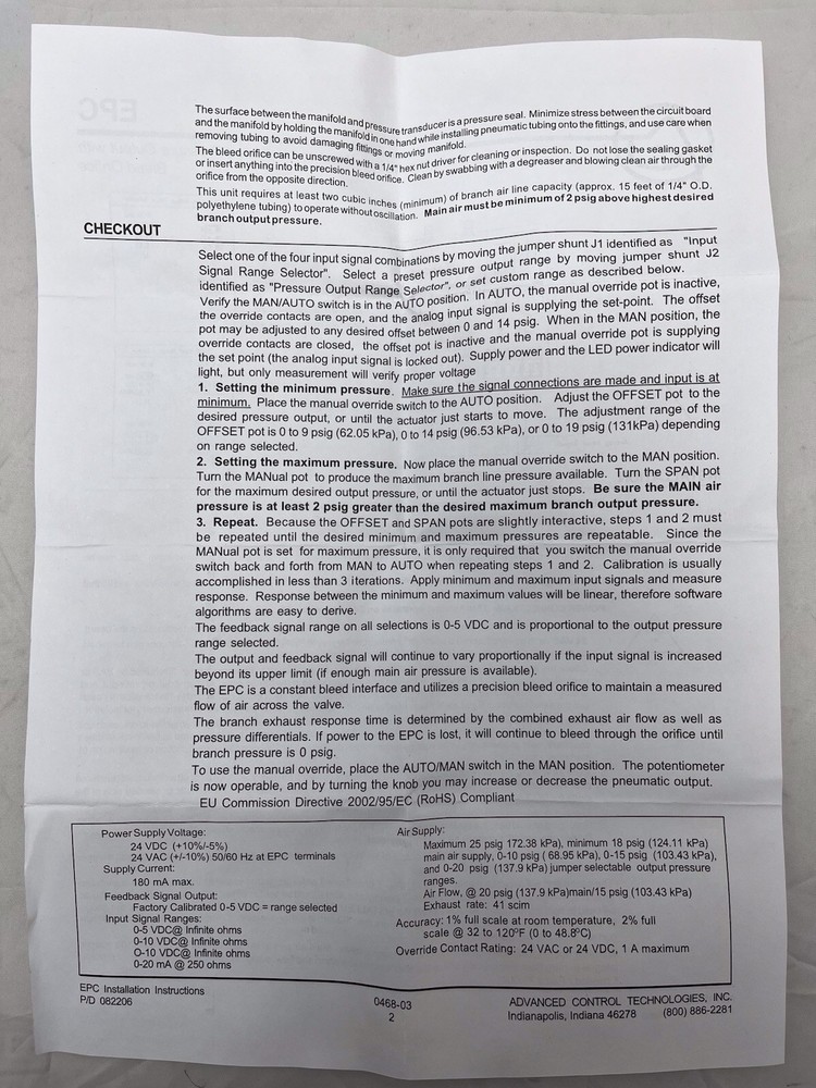 Advanced Control Technologies EPCG