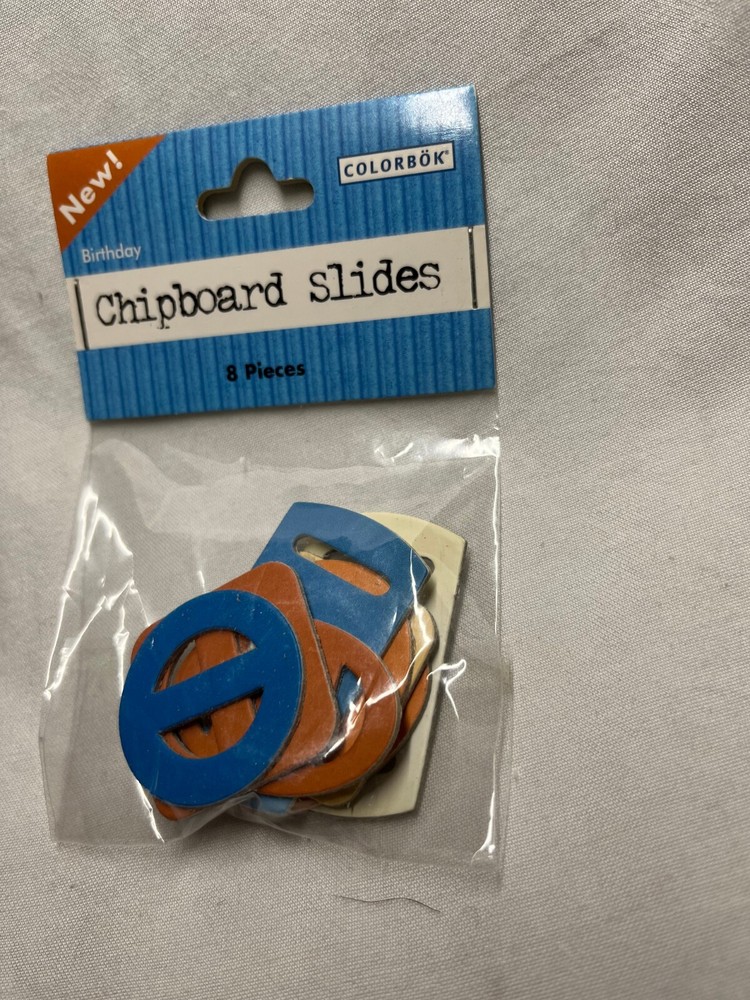 Colorbok- Chipboard Slides- Birthday - 8 pc
