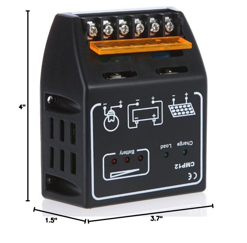 Solar Controller 10A 12V/24V Solar Charge Controller Solar Panel Battery Regulat