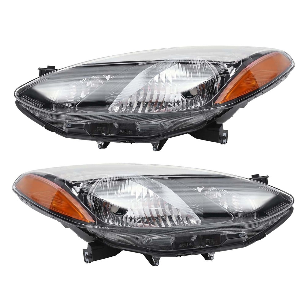 Halogen Headlights Assembly for 2011-2014 Mazda 2 Driver and Passenger Side