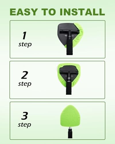 5 Pack Microfiber Pads, Replacement Heads Cover, Microfiber Triangle (Green)
