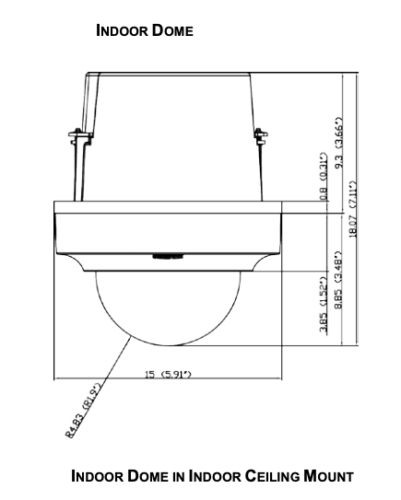 Pelco IMPBB-I IP Sarix Pro Back Box Indoor In-Ceiling Mount