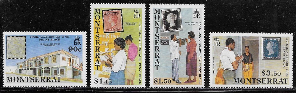 Montserrat Scott #'s 741 - 744 MNH
