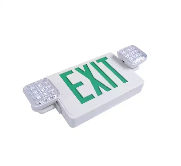 CE Combo 14-Watt Equivalent Integrated LED White Exit Sign and Emergency Light