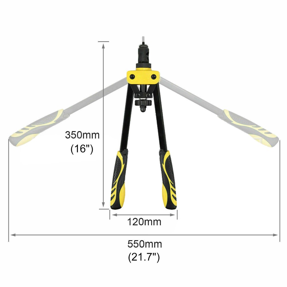 14'' Rivet Gun Kit Rivnut Thread Setting Tool Nut Setter NutSert Metric 70PCS
