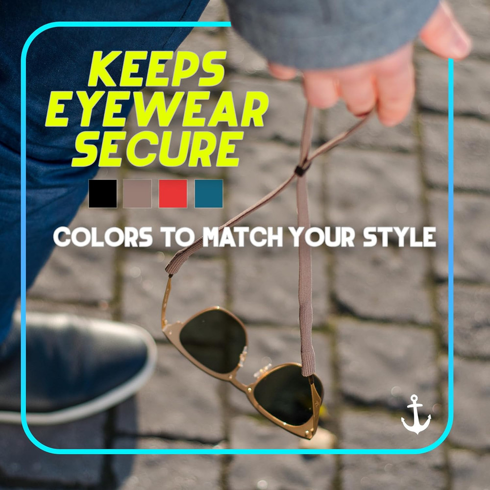 Glasses Strap 4 Pack Sunglasses Strap Adjustable Stretch Universal Fit for Ki...