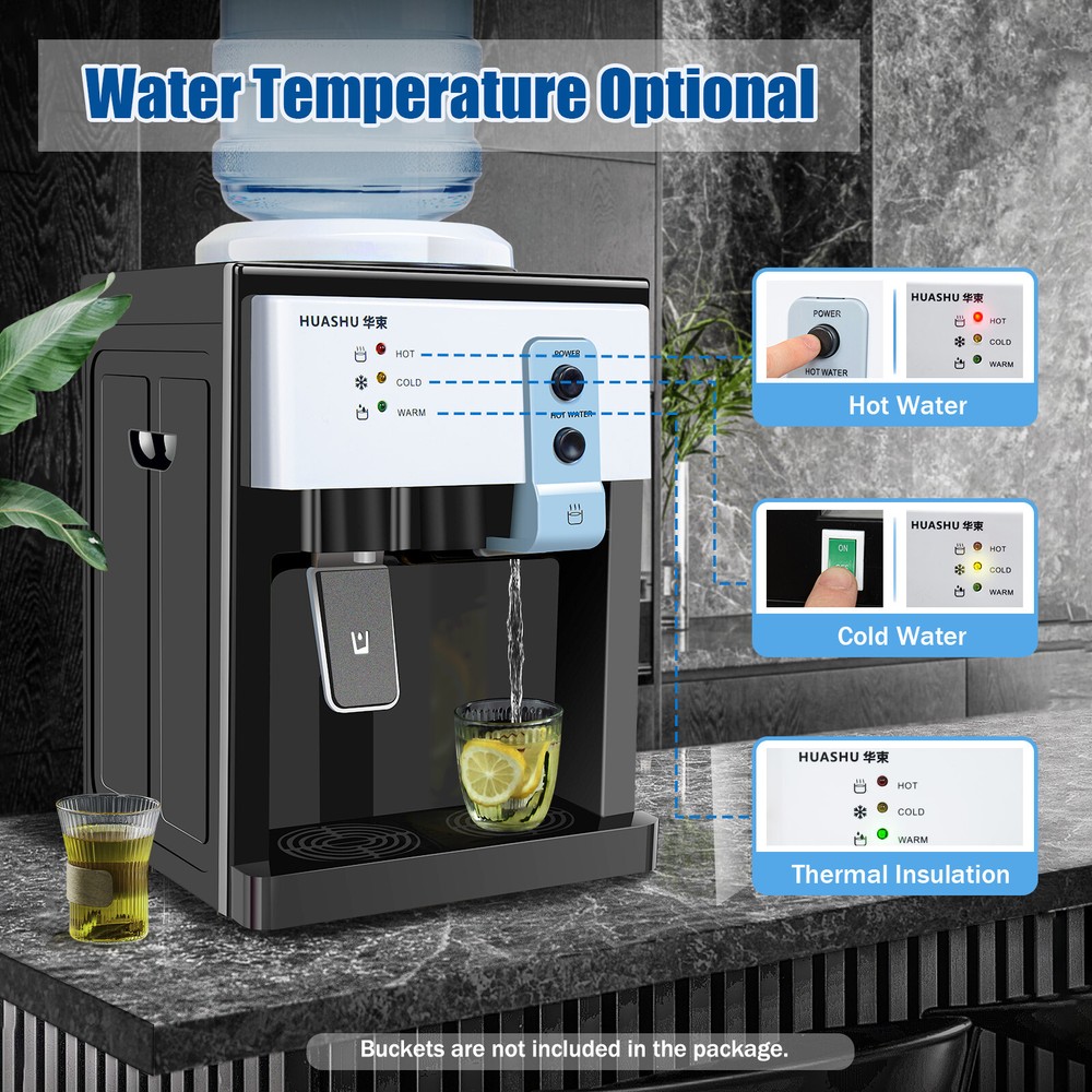 5 Gal Hot/Cold Top Loading Countertop Water Cooler Dispenser Drinking Machine