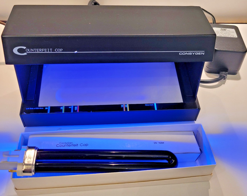COUNTERFEIT COP by CONSYGEN COUNTERFEIT DETECTION MACHINE UV BLACK LIGHT