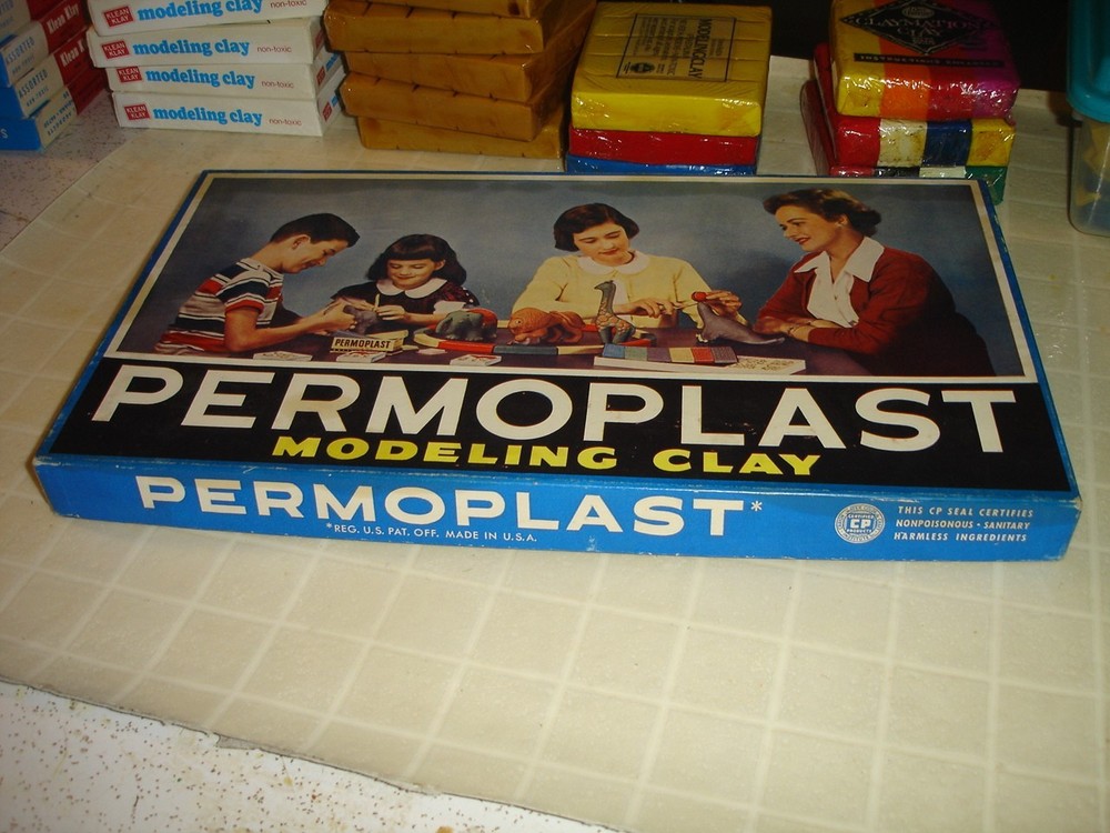 1950s AMACO PERMOPLAST modeling clay set Complete