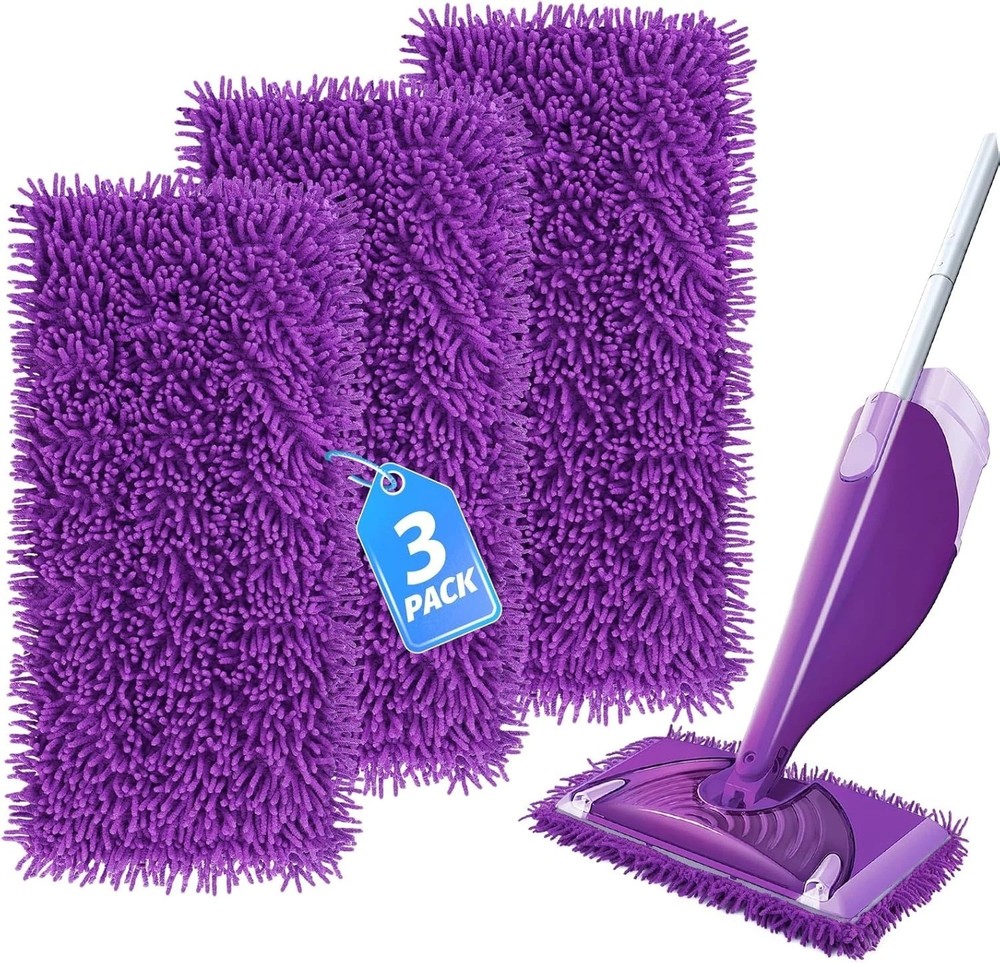 Reusable Wet Jet Pads for Swiffer - 3 Pack for Deep Cleaning Floors