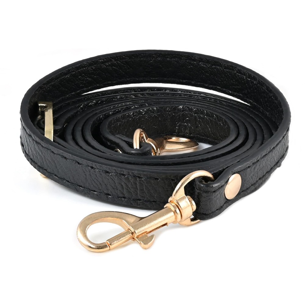 Leather Purse Strap Replacement Black Leather Crossbody Strap Adjustable