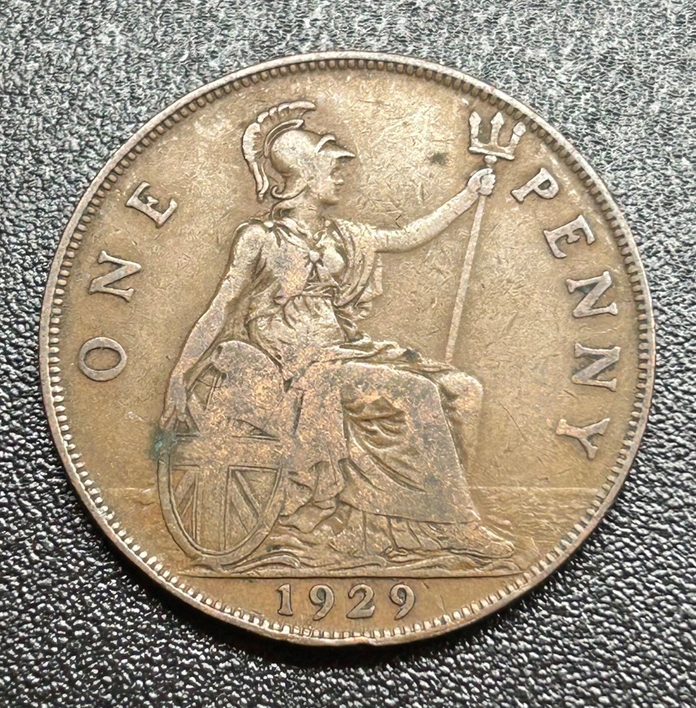 1929 George V One Penny .  #438