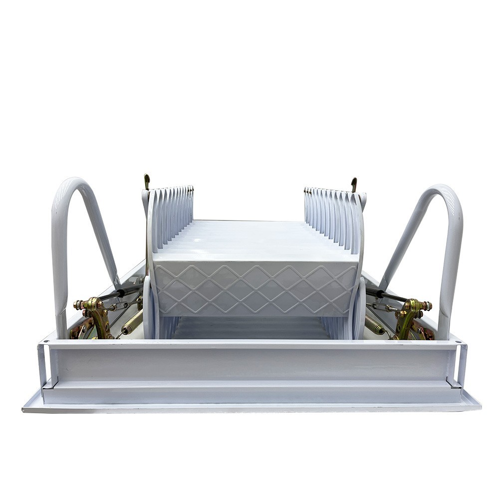 9.84ft White Attic Pull Down Ceiling Ladder 31.5'' x 35.43'' Folding Loft Ladder
