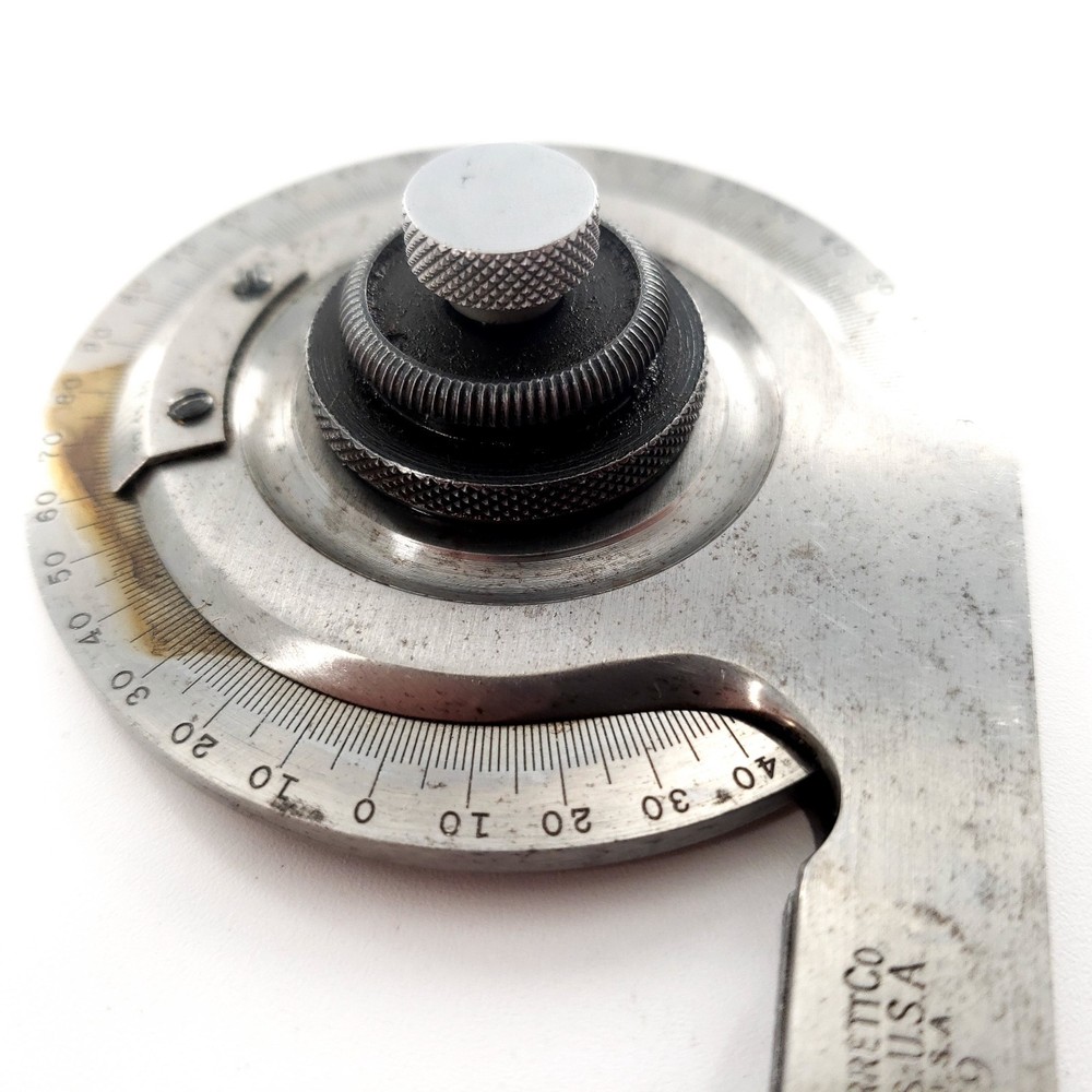 Starrett No. 359 Precision Universal Bevel Vernier Protractor w/ Case