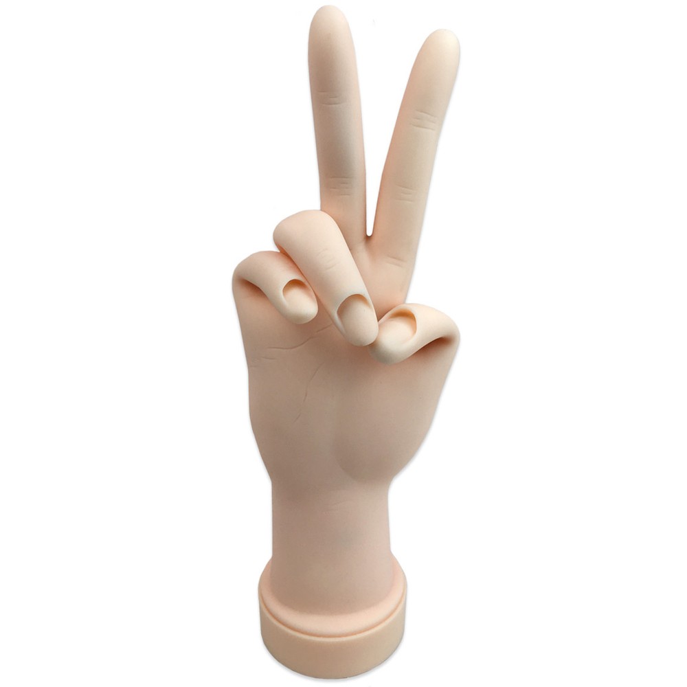 Beauticom® Round Base Soft Flexible Plastic Hand Model For Nail Art Practice