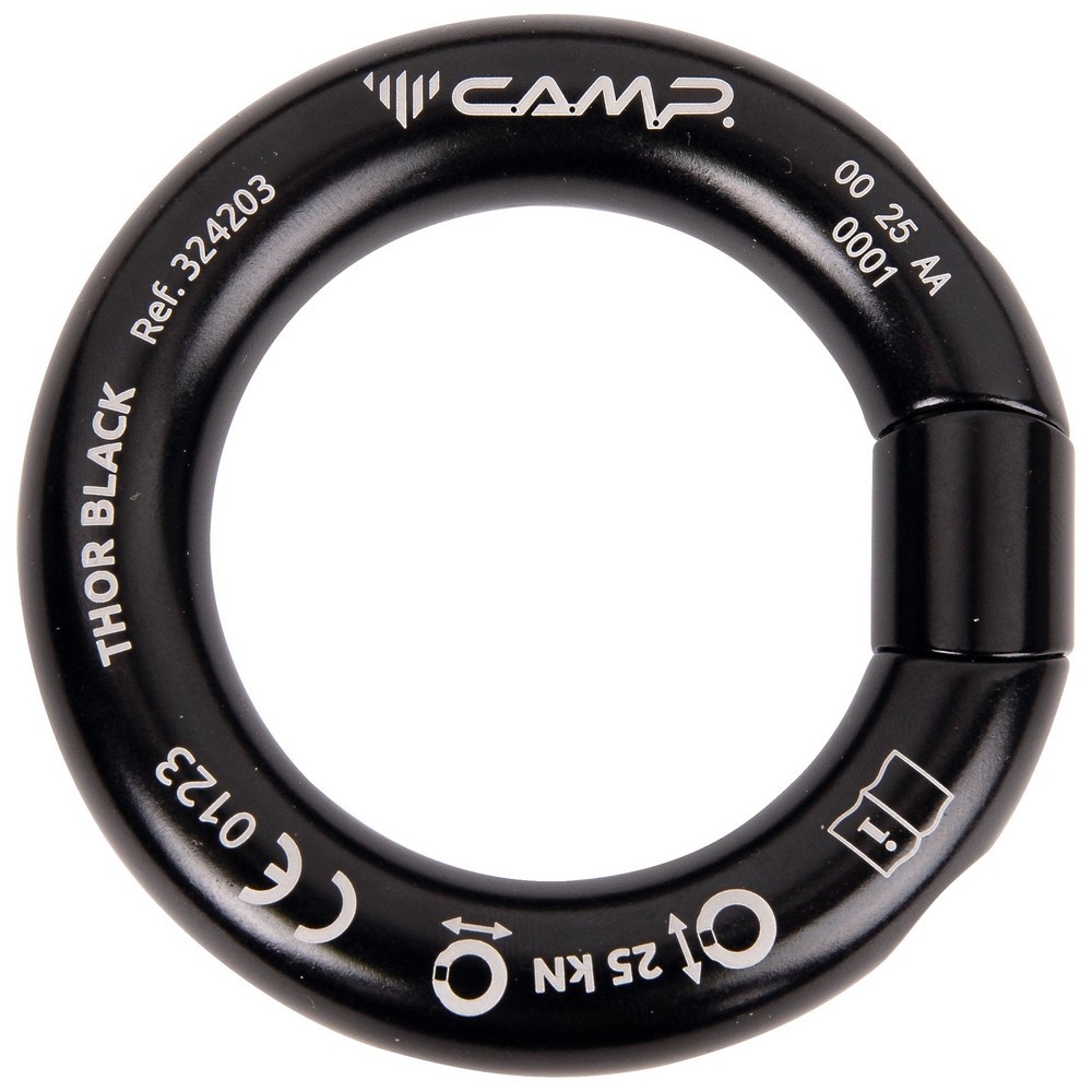 CAMP THOR BLACK - Multi-directional openable ring 324203