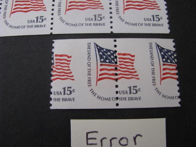 US Stamp Scott # 1618c Misperf. Error..Free International Shipping!