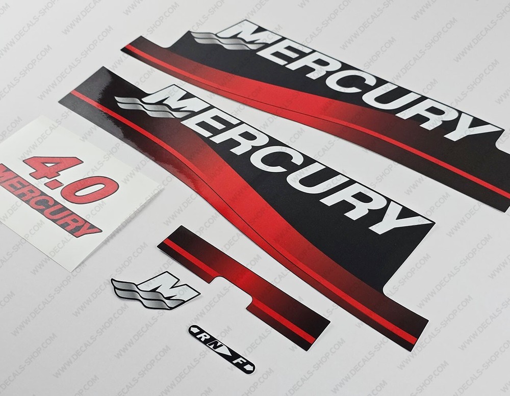 Mercury 4 hp Two Stroke 2000-2005 outboard engine decals sticker reproduction