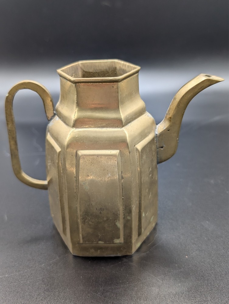 Collectable Ancient Imitation Brass Hexagon Winepot