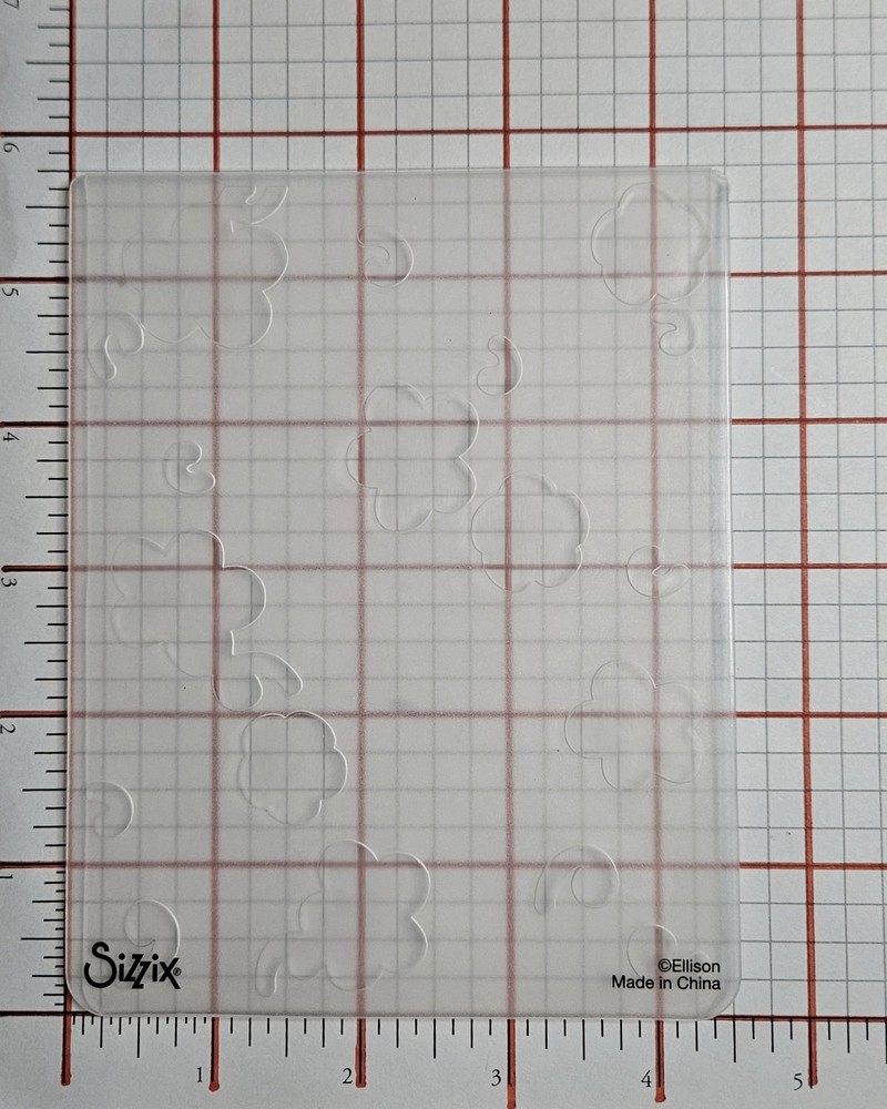 FLOWER CLOUDS Sizzix Embossing Folder 4½"×5¾" bb124