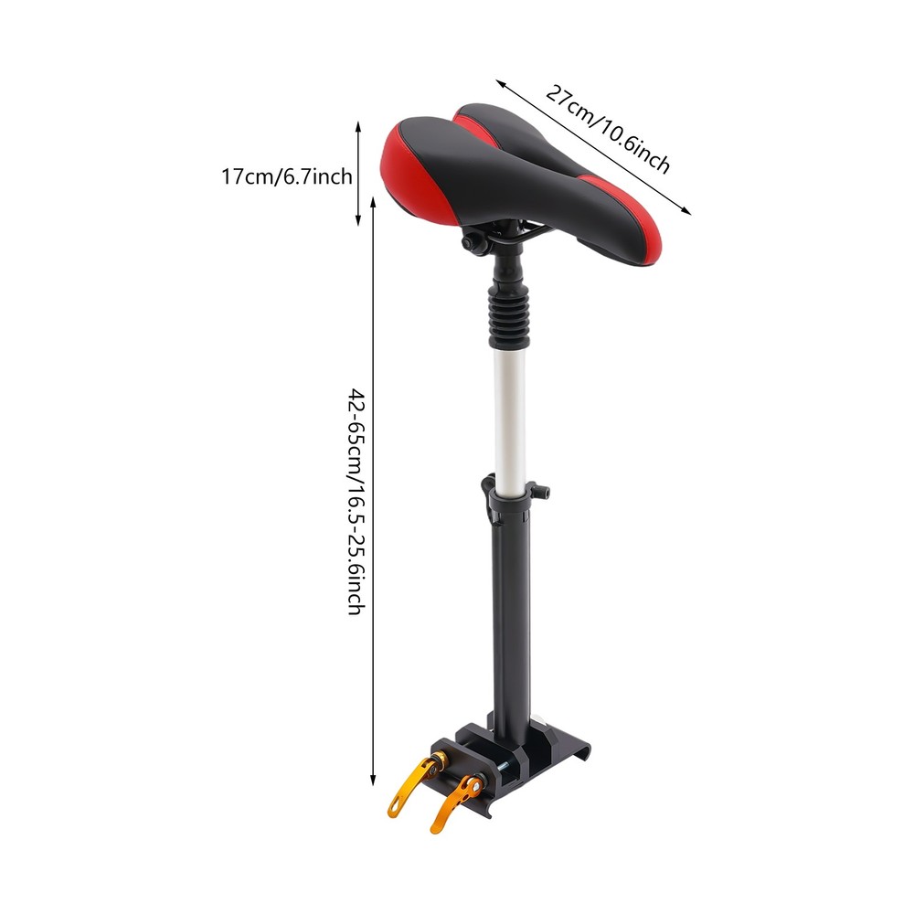 Seat Saddle For Electric Scooter Adjustable Height Support Rod Frame 9-10 cm