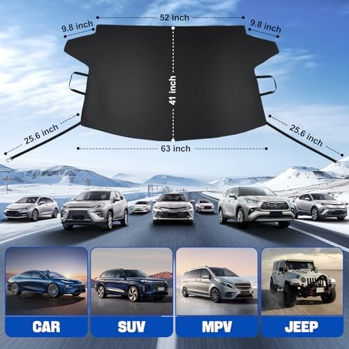 Windshield Cover for ice and Snow | 600D Three-Layer Composite