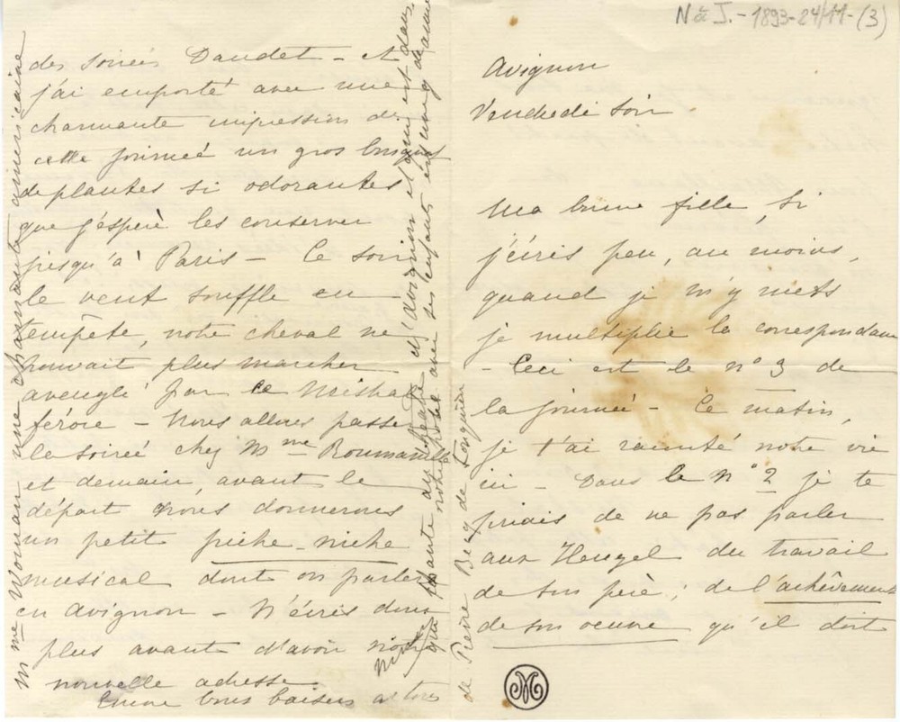 COMPOSER Jules Massenet FOUR autograph letters & enclosures