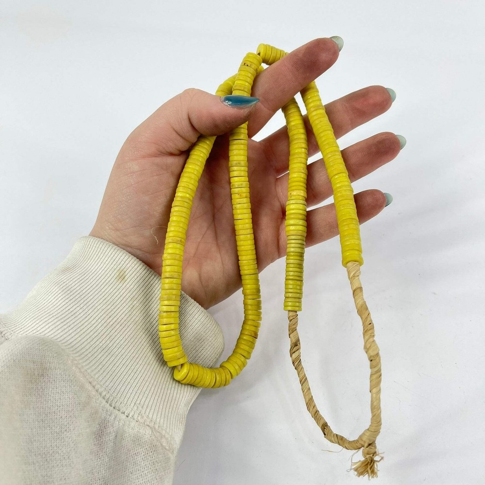 Bohemian Button Yellow Trade Beads