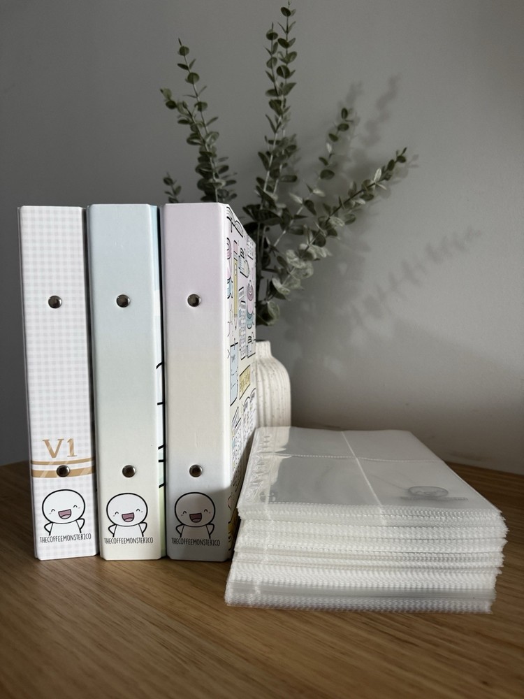 TheCoffeeMonstersCo Tcmc Folder Set + 70 Plastic Inserts - As New - RARE