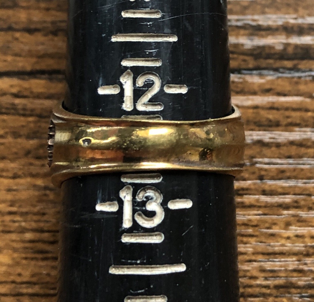 Vintage Brass Ring for Volunteer Firefighter, Size 12 1/2