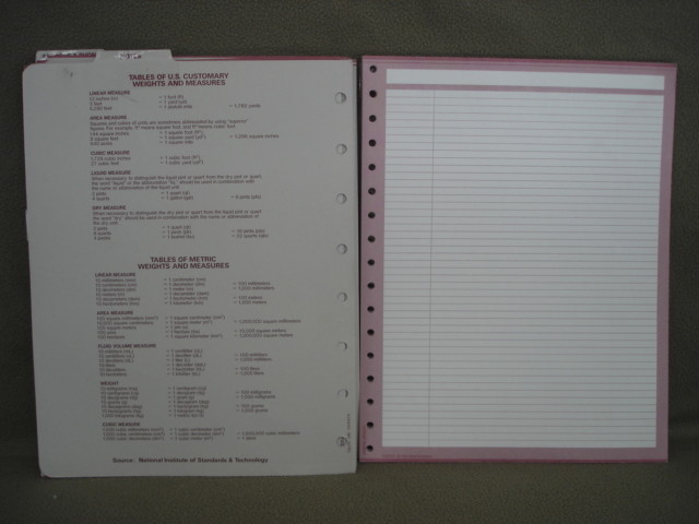 Organizer Planner Refill Sheets