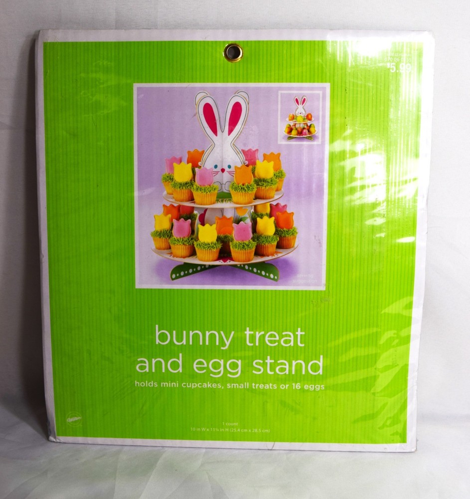 Wilton "Easter Bunny" 2-Tier Cardboard Treat Stand (for Easter Sweets and Eggs)