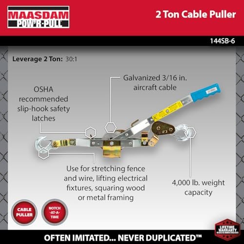 Maasdam Pow'R Pull 144SB-6 2 Ton Capacity Pow'R Pull USA Made