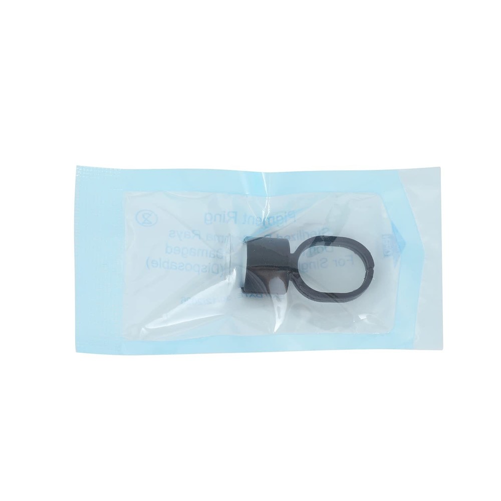 Tattoo Ink Ring Cups,100pcs Microblading Pigment Medium, Small, Black, White
