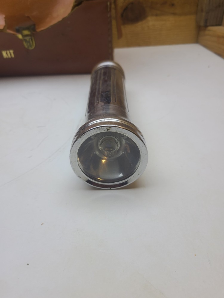 Vintage Highway Emergency Kit W Leather Case & Complete First-Aid kit