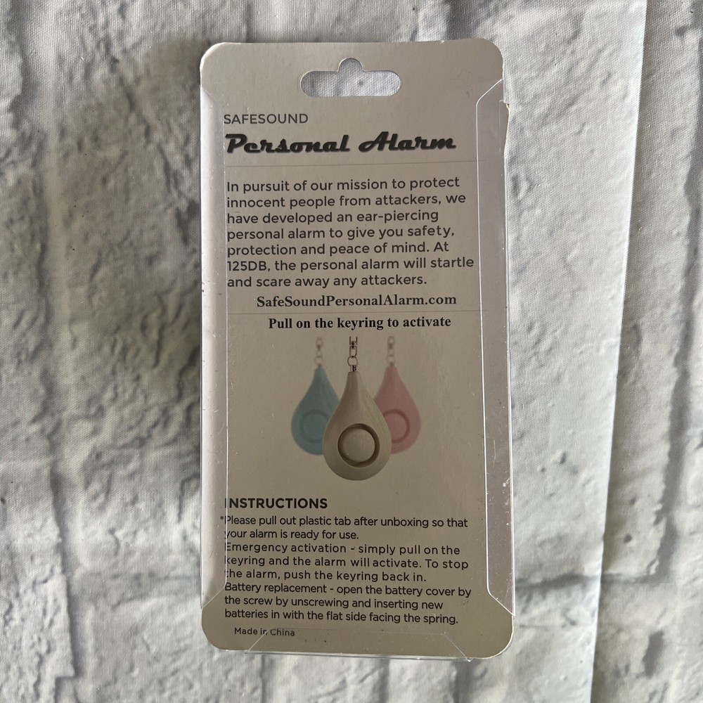 Safesound Personal Alarm - 125DB - White -NIB