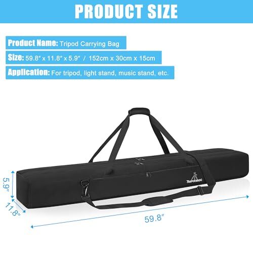 60" Tripod Carrying Case, Dual Compartment Bag 60" Long - Dual Compartment
