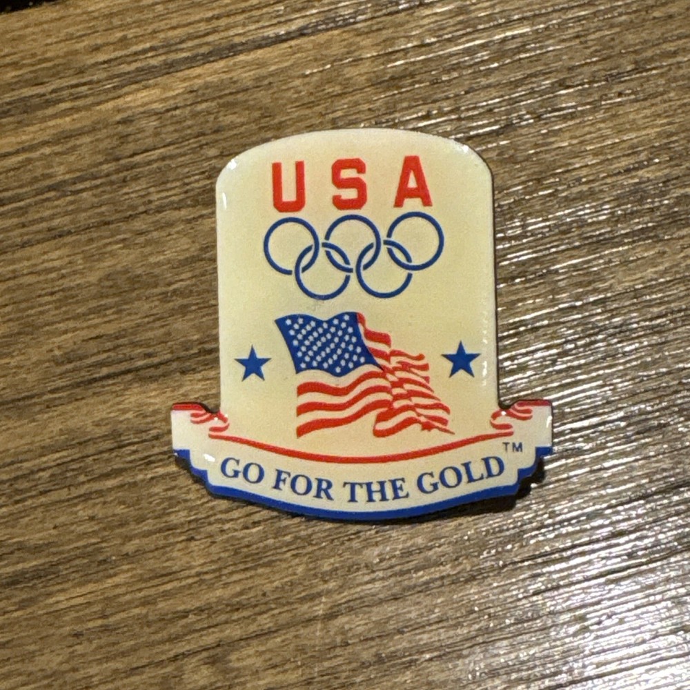 USA OLYMPICS PIN "GO FOR THE GOLD"