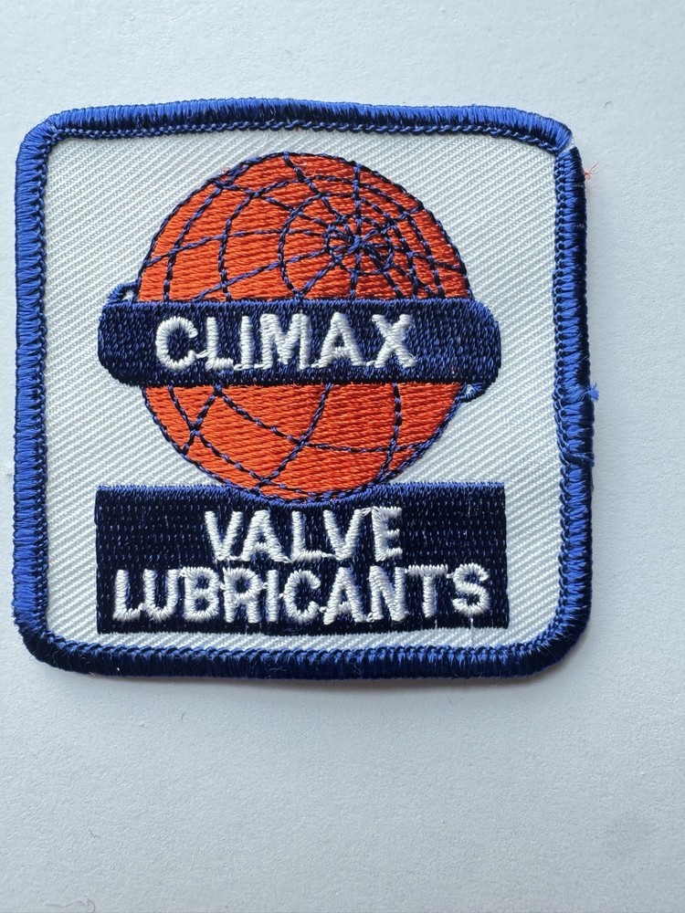 Climax Valve Lubricants Embroidered Patch NEW