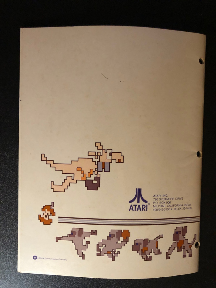 ATARI KANGAROO OPERATION MANUAL ORIGINAL ARCADE