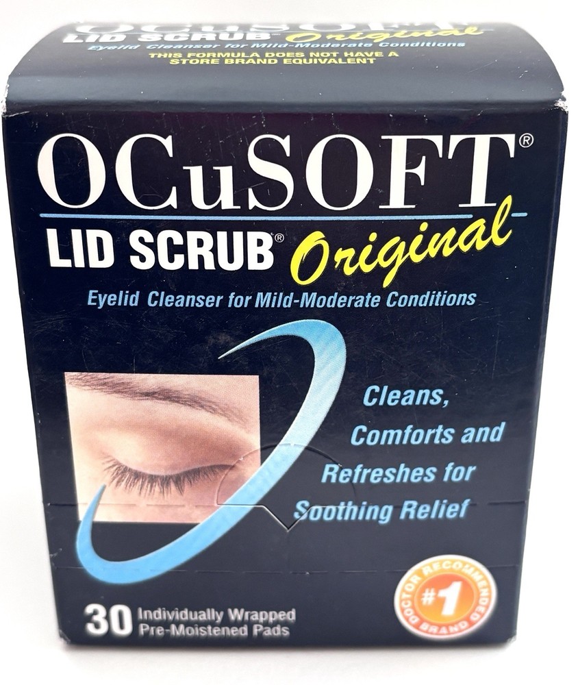 3 Pack Boxes OCUSOFT LID SCRUB Allergy & Original EYELID CLEANSER - Ships Quick!